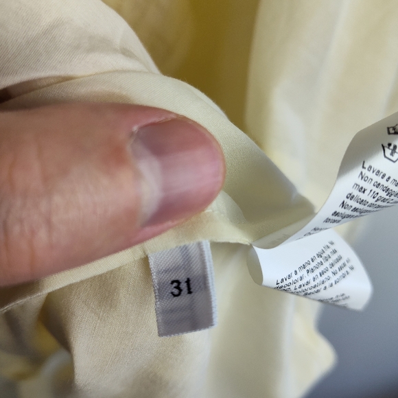 Silk Marina Rinaldi Sport blouse ivory shirt cotton lightweight 31 US 22 ruffle - Picture 10 of 15